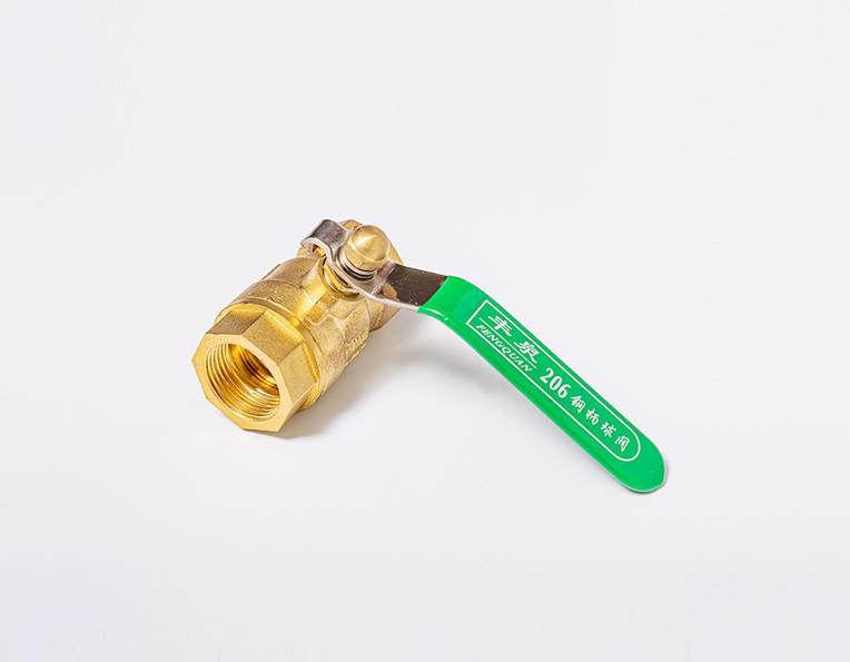 Brass ball plastic valve